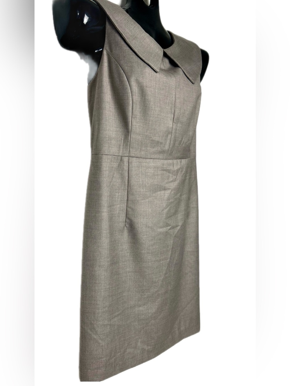 Gorgeous TCEC Sleeveless Shift Dress with Peter Pan Collar - Taupe *NWOT 🌸 - Picture 4 of 17